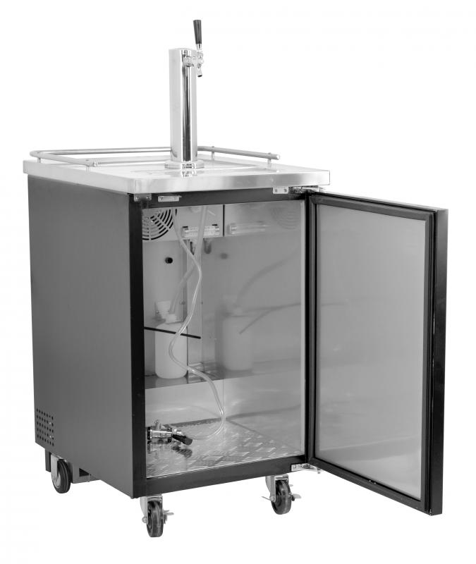 31-inch Solid Single-Door Bottle Keg Cooler with Beer Dispenser